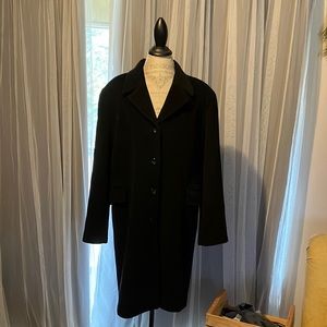 CALVIN KLEIN 65% ANGORA / 35%WOOL Single Breasted 3/4 length Coat